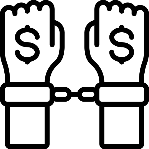 financial arrest icon