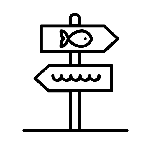 fishing sign icon