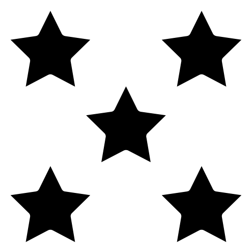 five stars review icon