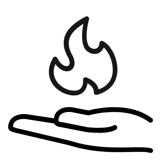 flame hand icon
