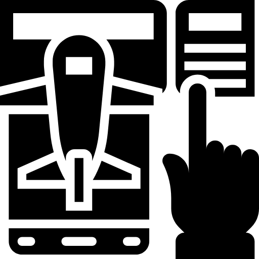 flight ticket booking icon