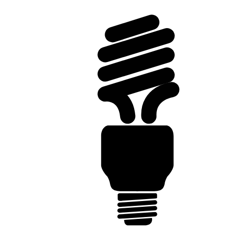 fluorescent light bulb icon