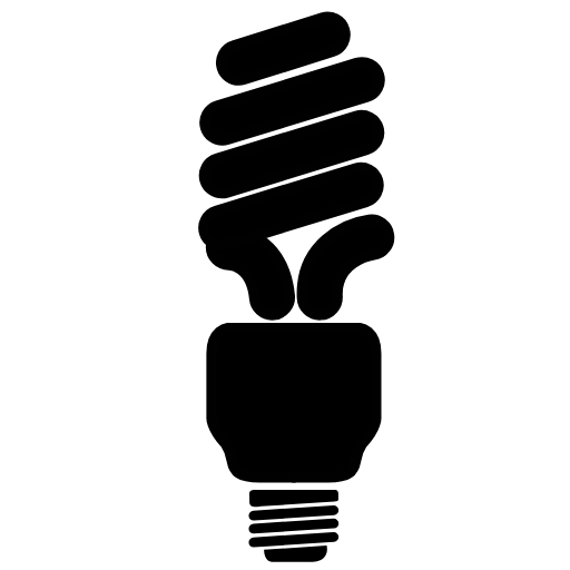 fluorescent light bulb icon