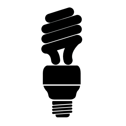 fluorescent light bulb icon