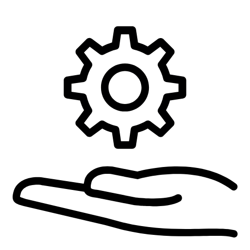 gear hand icon