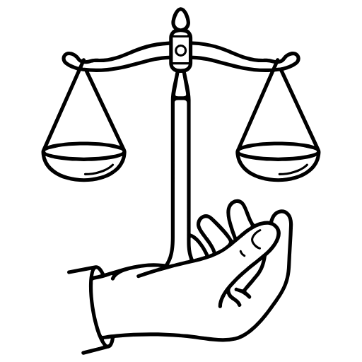 hand holding scale icon