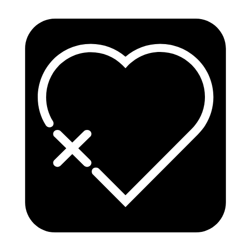heart cancel icon
