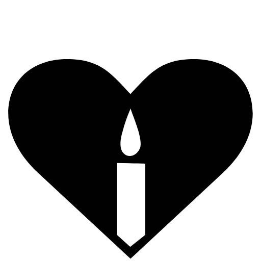 heart candle icon