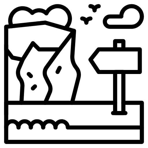 hiking trail icon