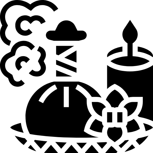 hot herbal ball massage icon