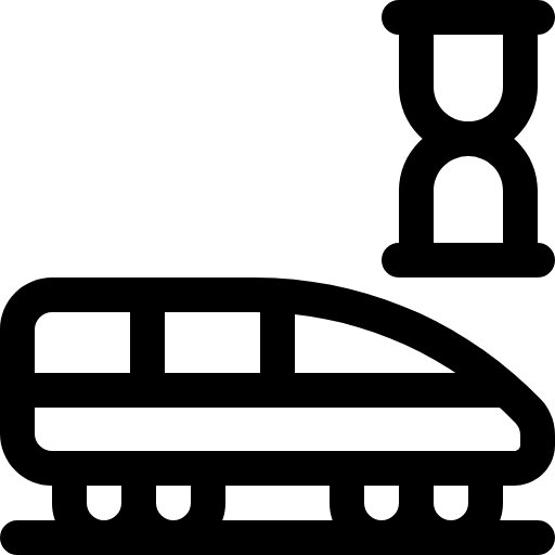 in hurry train icon