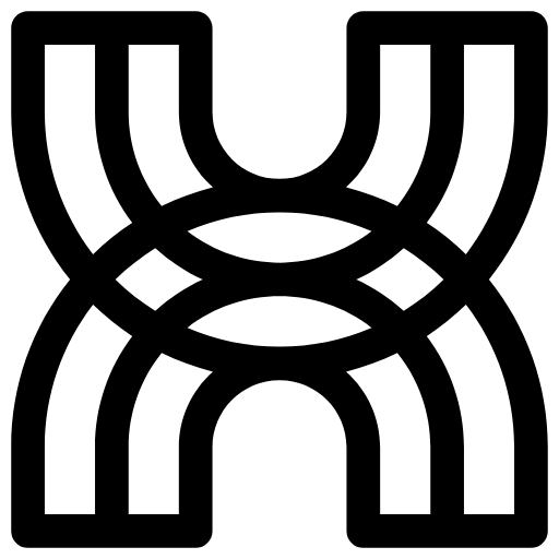intertwined rainbows icon