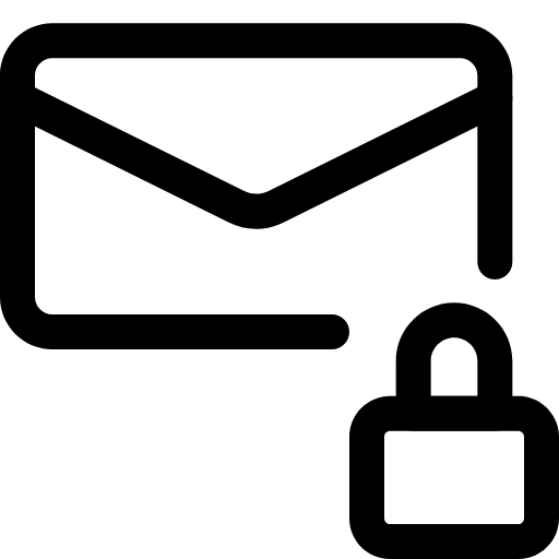 locked encrypted email icon