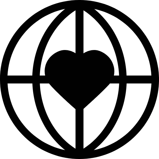love globe icon
