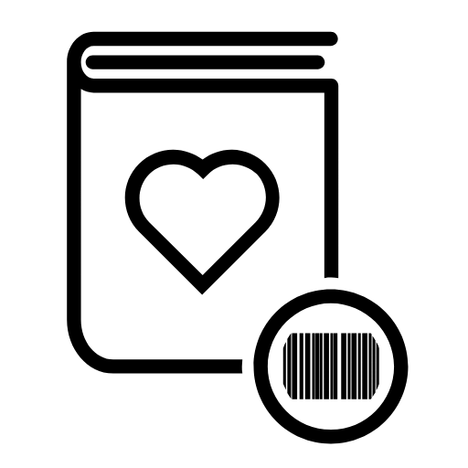 love story barcode icon