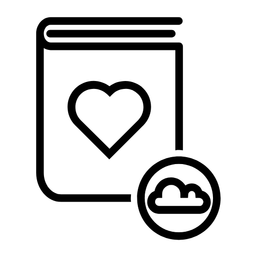 love story cloud icon