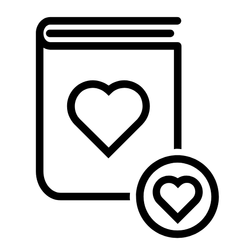 love story proposal icon