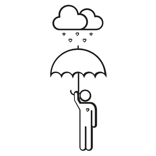 love umbrella icon