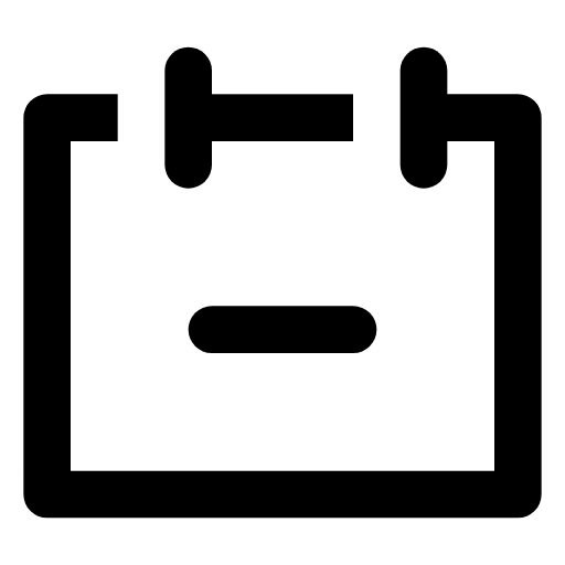 minus calendar icon