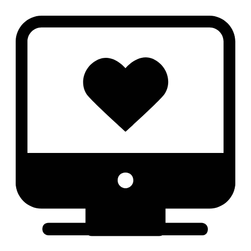 monitor love icon