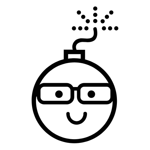 nerdy bomb icon
