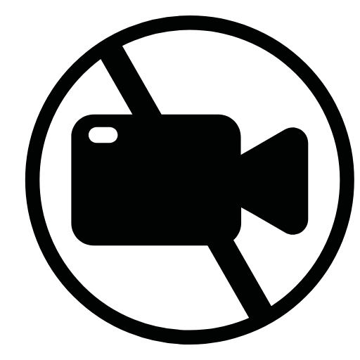 no cameras icon