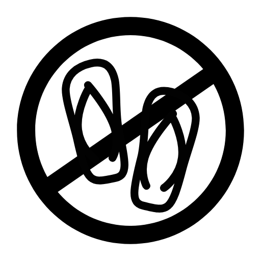 no slippers icon