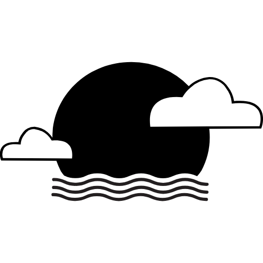 ocean sunset icon