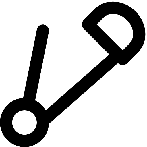 open safety pin icon