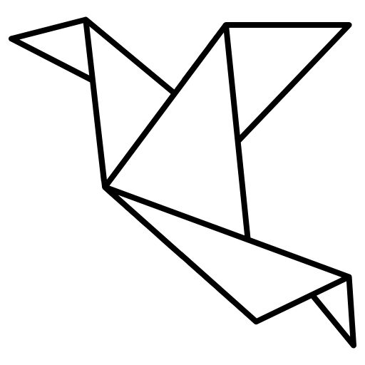 origami bird icon