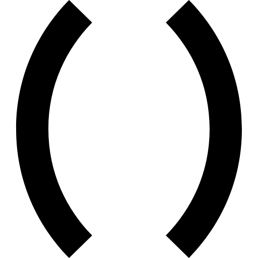parentheses round icon
