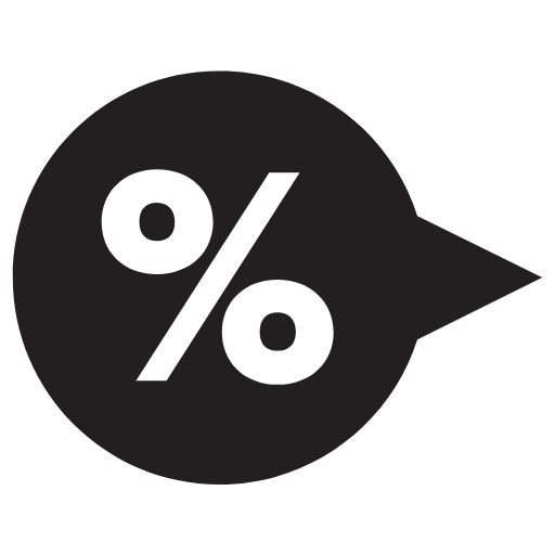 percentage sign icon