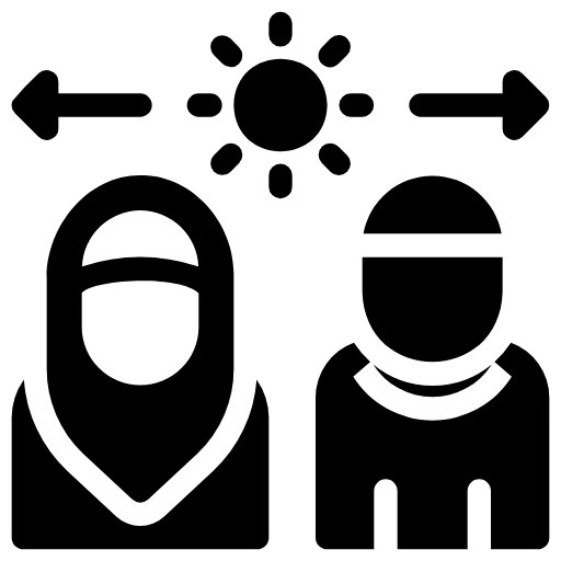 physical distance icon
