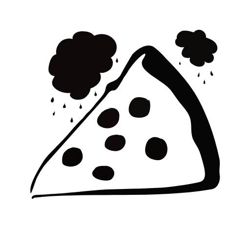 rainy day pizza icon