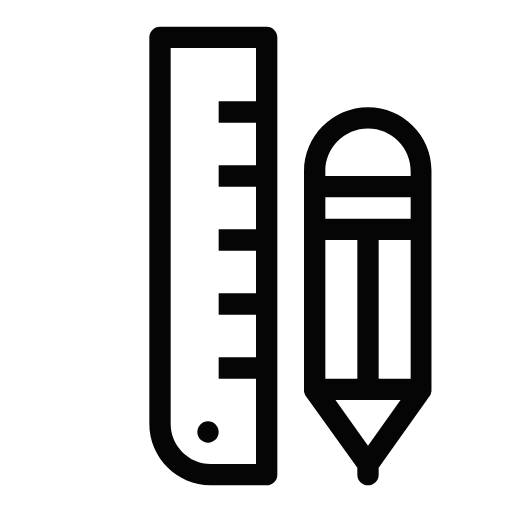 ruler and pencil icon