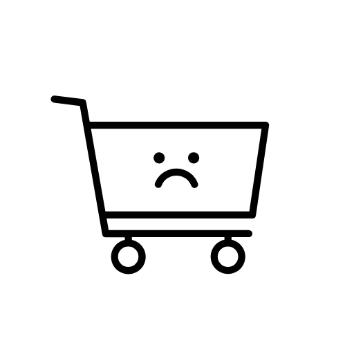 shopping cart sad icon