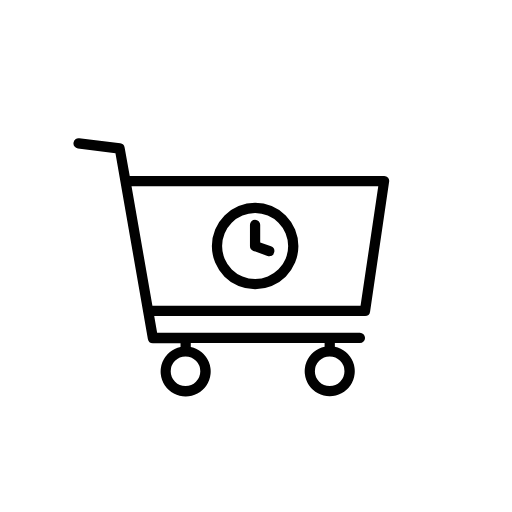 shopping cart time icon