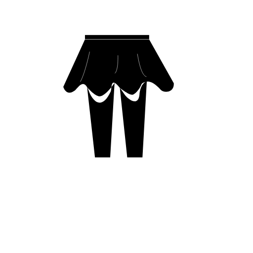 skirt with leggings icon