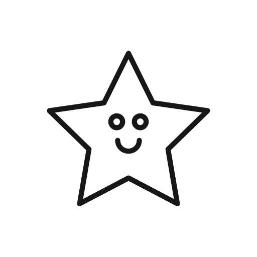 smiling star icon