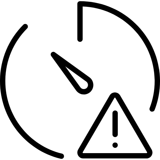 stopwatch warning icon