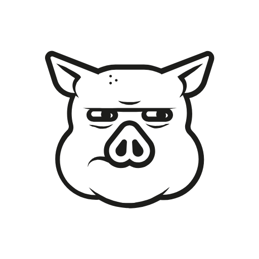suspicious pig icon
