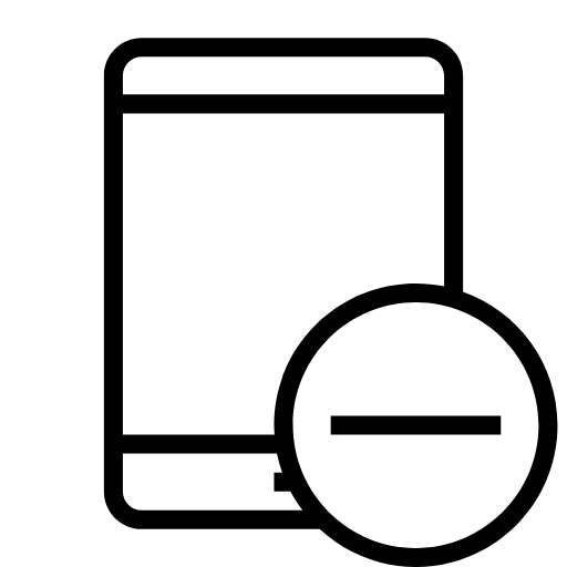 tablet minus icon