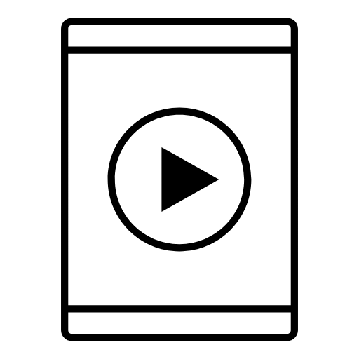 tablet play icon