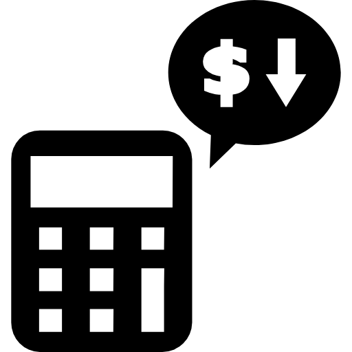 tax reduce icon