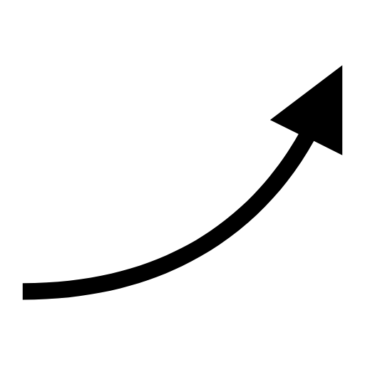 thin rise arrow icon