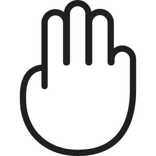three fingers icon