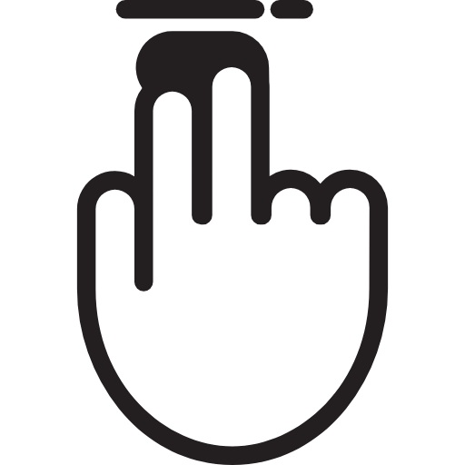 two finger tap icon
