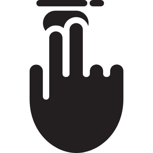 two finger tap icon
