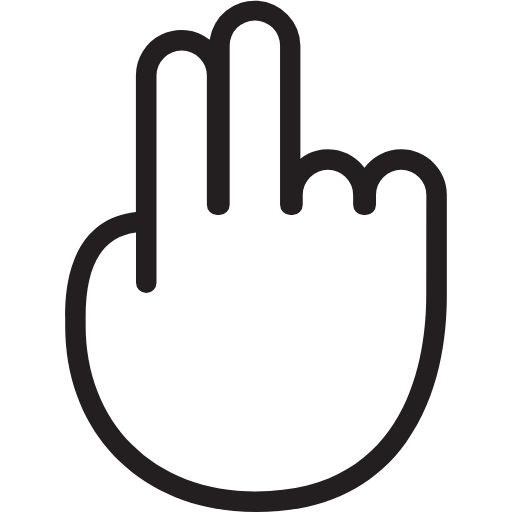 two fingers icon