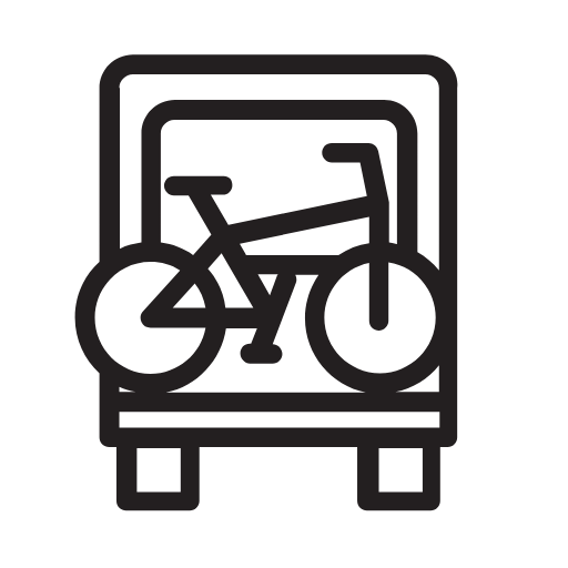 van with bike icon